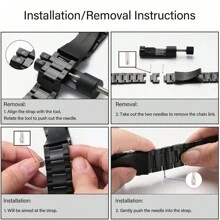 1条男女通用苹果造型时尚金属表带，兼容表带45mm、49mm、38mm、40mm、41mm、42mm、44mm、46mm，兼容 Ultra/SE系列11/10/9/8/7/6/5/4/3/2/1 - 銀色 - 查看 9