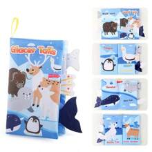 Infant Toddler Early Learning Animal Tail Cloth Book, Ocean Animal Hand Cloth Book, Farm & Forest Animal Cloth Book Toy