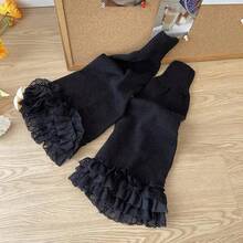 1 Pair Of Autumn/Winter Long Warm Sock Boot Covers, Vintage Spice Lace Big Lace Maiden Jk Flared T-Shaped Sock Leg Socks - Multicolor - View 4