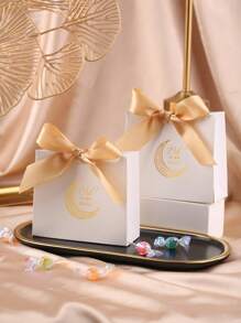 10 sztuk/opakowanie Eid Al-Adha, Eid Mubarak Party Favor Gift Cukierkowe pudełko papierowe