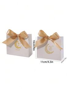 10 sztuk/opakowanie Eid Al-Adha, Eid Mubarak Party Favor Gift Cukierkowe pudełko papierowe