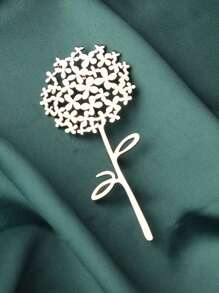 1 件时尚优雅不锈钢蒲公英胸针