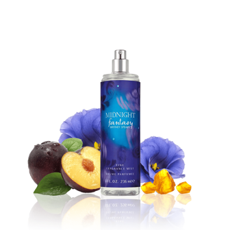 Britney Spears Midnight Fantasy Body Mist 235ml / 8oz - Floral Fruity Fragrance With Notes Of Plum, Cherry, Iris, And Vanilla