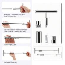 Car Paintless Dent Repair Kit | Nylon Glue Puller Tabs + Long Tools - DIY Body Dent Removal - Blue - View 4