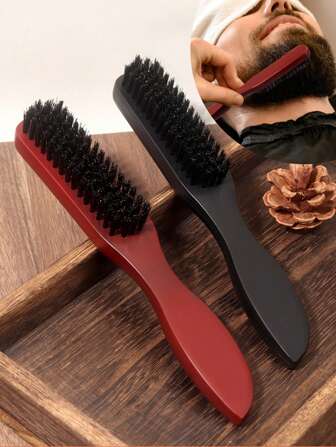 胡须刷，回弹力强，便携人体工学弧形设计，适合胡须拉直和促进生长