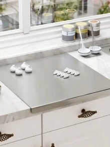 1 pezzo Tagliere per pasta in acciaio inossidabile, grande tagliere da cucina, tappetino per impastare frutta, pane e prodotti da forno per uso domestico