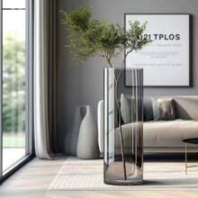 1pc Acrylic Anti-Drop Vase, Transparent Straight Tube, Multi-Functional Creative Vase, Living Room & Bedroom Decor, Transparent Glass Vase/Planter/Fish Tank, Large Living Room & Bedroom Decor Gift, Birthday, Graduation, Home Decor, Christmas Decor, Christmas Vase - Clear - View 9