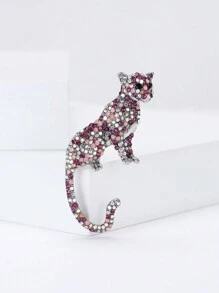 Fashionable Rhinestone Leopard Brooch For Women Animal Pin Party Banquet Jewelry Gift - Leopard - View 4