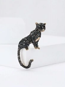 Fashionable Rhinestone Leopard Brooch For Women Animal Pin Party Banquet Jewelry Gift - Leopard - View 2