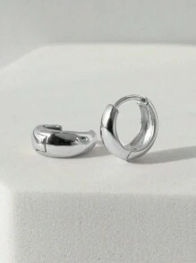 1 peça Brincos Minimalistas Argola de Jóias para Mulheres em Prata Esterlina S925, Presente Fino e Casual para o Dia dos Namorados