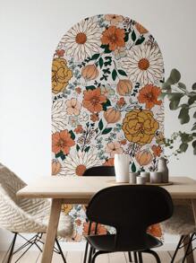 17,3" * 70,86" * 2 pezzi Grandi e splendidi adesivi murali ad arco floreali colorati, assortiti, stile bohémien, per decorazione murale, impermeabili, per rinnovare l'arredamento di casa, articoli decorativi primaverili