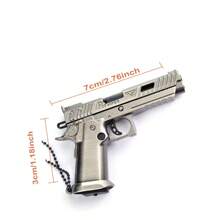 Mini G34 Gun Model Keychain, Metal Weapon Game Accessory Mini Pistol KeyChain Best Gift For Men Son Husband Him Woman