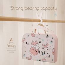 10 paquetes de perchas de madera para niños recién nacidos, niñas y niños, perchas para la guardería con orejas de conejo, ideales para colgar ropa, abrigos y pantalones - Amor de San Valentín