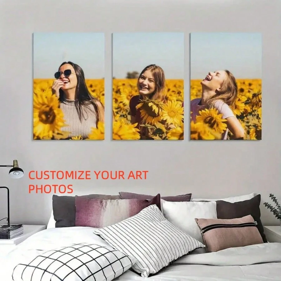 3pcs Custom Personal Photos Prints On Canvas Paintings Custom Posters Birthday Gifts Art Photos Pets Wedding Photos Business Logo Animal Figure Landscape For Wall Art Paintings Home Decor No Frame,Ornamental Exquisite, Stylish, Contracted, Modern Custom, Personalized, Unique Ideal Gifts Him Her Anniversaries Valentine's Day Graduation,Multi-Functional, ,Ornamental,Reusable,Exquisite,Stylish,High-Quality,Colorful,Modern,Custom,Personalized,Unique,Ideal Gifts For Him,Ideal Gifts For Her,Boyfriend,Dad,Girlfriend,Mom,Family,Friends,Tea Room,Home,Garden,Office,For Anniversaries,For Valentine's Day,For Mother's Day,For Birthdays,For Father's Day,For Graduation,For Weddings,For Housewarming,Warm Ambience, Autumn Home Refresh, Scandinavian Cozy Home, Warm Ambience,Home Harmony