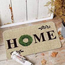 Felpudo decorativo de terciopelo cristalino, felpudo circular de hierba verde para entrada, pasillo y baño, absorbente y antideslizante, decoración suave para el hogar y el baño