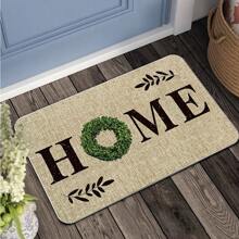 Felpudo decorativo de terciopelo cristalino, felpudo circular de hierba verde para entrada, pasillo y baño, absorbente y antideslizante, decoración suave para el hogar y el baño