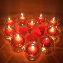 Floating Candles For Wedding, Hotel, Restaurant, Birthday Party, Valentine's Day Romantic Candlelight Dinner, Water Float Candles - Multicolor - View 9