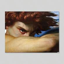 1pc Fallen Angel Eye Art Print - Unique Frameless Decorative Modern Charm Poster, Ink Painted - Abstract Solid Color Decor Painting For Indoor/Outdoor, Suitable For Home Office, Living Room, Bedroom Wall Decoration, Wall Art, Canvas