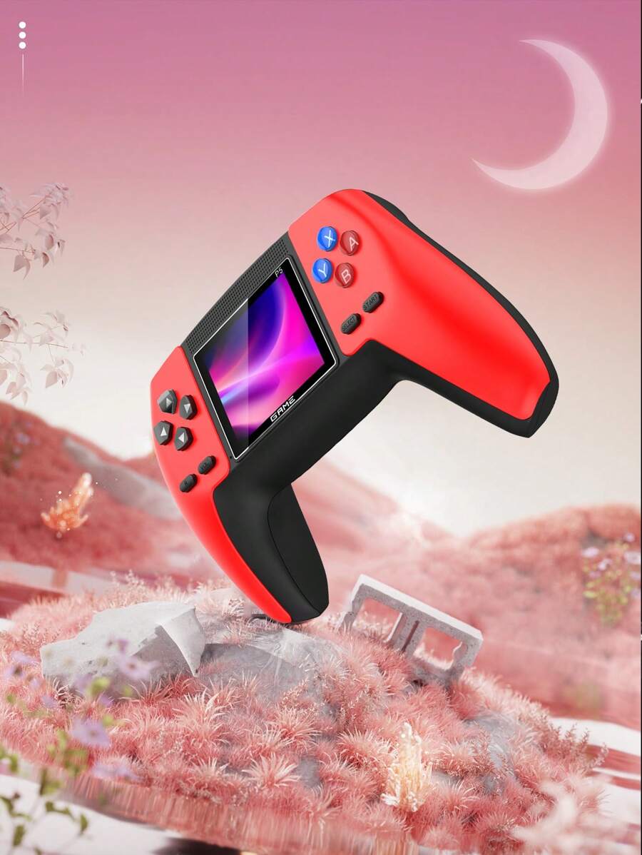 P5 Portable Wireless Controller Screen All-In-One Machine, Rechargeable Function, Equipped With 2.4-Inch Screen, Two Player Battle Game Handheld Device - Red - View 1