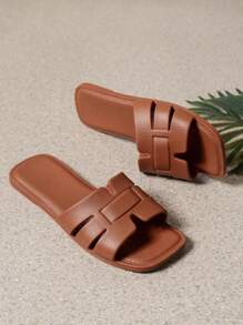 Girl's Spring And Summer Fashion Flat Bottom Slipper, Lightweight Waterproof Non-Slip Shower Home Kid's Sandals, Comfortable Outdoor Beach Girl's Slippers