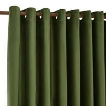 2-Pack Velvet Blackout Curtains - Soft And Luxurious Soundproof Velvet Curtains, Suitable For Living Room Decoration, They Have Blackout, Insulation And Noise Reduction Functions, Very Suitable For Window Decoration In Living Rooms, Bedrooms, Balconies, Cafes And Other Spaces - 橄欖綠 - 查看 1