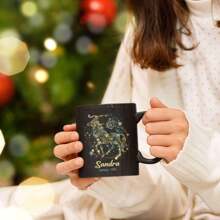 Personalized Scorpio Zodiac Themed Mug, Scorpion Astrology Ceramic Cup, Astrology Enthusiasts Coffee Mug, Customized Name & Date Horoscope Black Inside Mug11oz Gift Box Christmas Mugs Navidad Decoracion 2025 Christmas Gifts