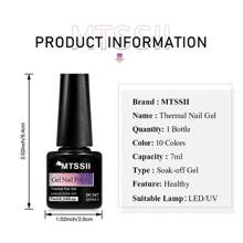 Mtssii 7ml Temperature Color Changing Gel Nail Polish 3 Layers Thermal Nail Gel Polish Color Natural Nail Art Manicure - 彩色 - 查看 5