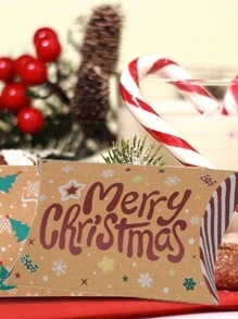 10 pièces/1 pièce Petites boîtes-cadeaux de Noël, boîtes-cadeaux en forme d'oreiller de 4,7 x 2,95 x 1,02 pouces pour les bonbons, les bijoux, convient pour les cadeaux de fête de Noël