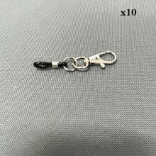 5pcs/10pcs Colorful Pen Holder Clips With Silicone Grips, Metal Lobster Clasp Attachments For Nurse Badge Reels And Lanyards Back To School