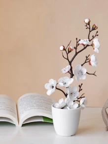 1 套 28 厘米仿真梅花，中式梅花，红梅干枝梅花，适用于婚礼装饰、家居室内装饰、插花、梅花盆景桌面装饰、情人节、生日毕业礼物 - 彩色 - 查看 20