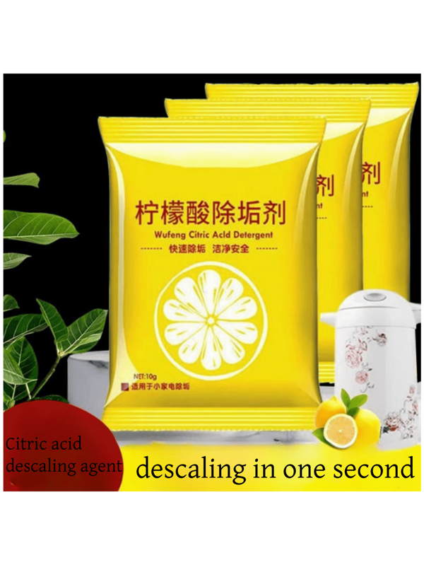 1/5/10/30/50pcs Citric Acid Electric Kettle Descaler, Removes Tea Stains, Teapot Cleaner, Kitchen, Bathroom, Home, Multi-Purpose Household Item, Metal, No Residue Lemon Scented Descaling Powder, Travel Pack
