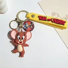 TOM AND JERRY. 2024 Popular Nova Série de Filmes de Animação Chaveiro Bonito Modelo de Ação Pingente Carro Pingente Decoração Presente Presentes de Inverno para Mulheres