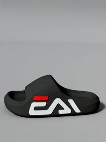 Men's Outdoor Sports Basketball Slippers, Thick Sole Soft Comfortable Outdoor Wear Fashion Sandals, Non-Slip, Odor-Resistant, Indoor Home Bathroom Shower One-Strap Slides