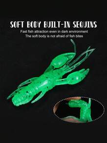 SOUGAYILANG 小龙虾软鱼饵 20 件装人造硅胶虾饵套装适用于鲤鱼鲈鱼淡水或咸水钓鱼龙虾饵 - 彩色 - 查看 6