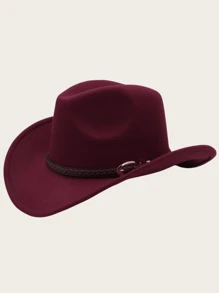 1 chiếc Mũ cao bồi miền Tây đính đinh tán bằng polyester màu trơn giản dị thanh lịch phong cách Bohemian cổ điển sang trọng, mũ Fedora giải trí dành cho cả nam và nữ cho biểu diễn sân khấu mùa xuân hè thu đông - Nhiều màu - Xem 11