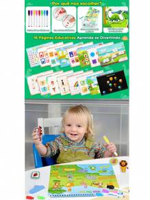 Montessori Notebook Sensory Didactic Educational Activities Book Educational Toy English 16 Themes - Multicolor - View 5