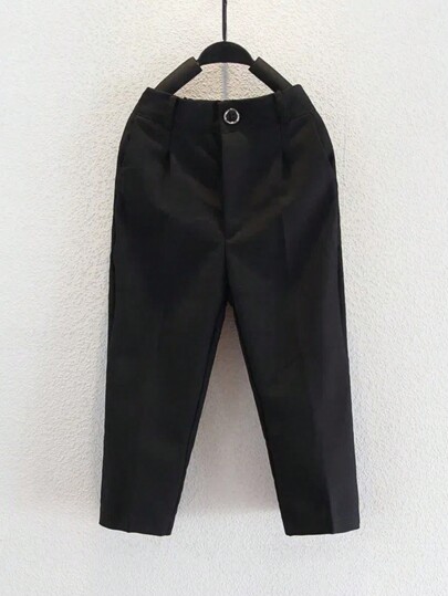 Young Boy Spring And Autumn New British Style Suit Pants, Handsome Formal Clothing For Hosting Events Or School, Children's Black Suit Trousers