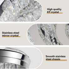 1pc Ceiling Fans With Lights, 42" Remote Control LED Crysta Chandelier Fandeliers Dimmable 3 Color 6 Speed 4 Blades Retractable Fans For Living Room Dining Room Bedroom Christmas Decorations Christmas Gift Room Decor