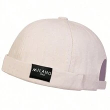 1 pieza Boina de hombre con etiqueta de costura MILANO ITALY, gorra plana de moda, sombrero cálido informal apto para otoño/invierno, exterior, viajes, a prueba de viento, aislante - Multicolor - Ver 5