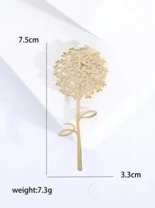 1 件时尚优雅不锈钢蒲公英胸针