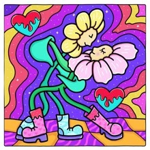 Groovy: Coloring Book For Adults Featuring Mushrooms, Aliens, Magic Worlds And Illusions For Relaxation, Is The Perfect Christmas And New Year Gift! Back To School,Mother's Day,Mom's Gift - Paperback - View 3