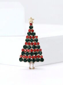 Christmas Rhinestone Snowflake Brooches For Women Unisex Beautiful Pins Multi-Color Available Casual Party Accessories Gifts