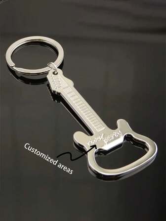 1PC Guitar Opener Men's Keychain, Backpack Fashion Pendant