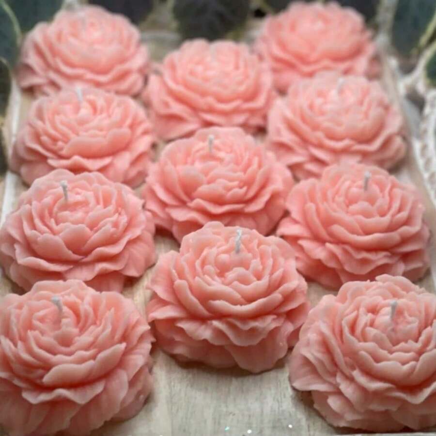 Molde de Silicone em Forma Floral 3D para Velas DIY Minimalistas para Decoração de Aniversário, Presentes de Casamento, Artes e Artesanato