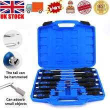 Magnetic Screwdriver Set HEAVY DUTY Phillips & Slotted Go Through Drivers - Blue - View 2