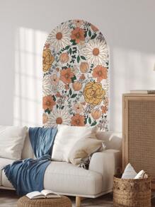 17,3" * 70,86" * 2 pezzi Grandi e splendidi adesivi murali ad arco floreali colorati, assortiti, stile bohémien, per decorazione murale, impermeabili, per rinnovare l'arredamento di casa, articoli decorativi primaverili