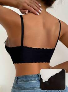 2pcs Women's Seamless Push Up Bras Set Wireless Comfort Sexy Seamless Underwear Wavy Edge Backless Bralette In Women No Underwire Camisole Bralette Intimates Basics Lingerie Women Padded