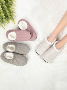 1 Pair Women's Warm, Soft, Comfortable Sparkling Anti-Slip Indoor House Slipper Socks For Winter