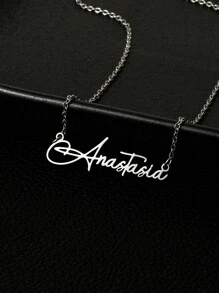 Collier personnalisé avec nom, chaîne en acier inoxydable couleur or personnalisable, convient aux hommes et aux femmes, cadeau unique et idéal pour petite amie, mère, famille. Coloré, vintage, simple, unisexe, décontracté, mignon, personnalisé, unique, cadeau idéal pour lui, cadeau idéal pour elle, elle, petit ami, petite amie, père, mère, famille, amis, pour anniversaires, pour graduations, pour le bal de promo, pour fêtes