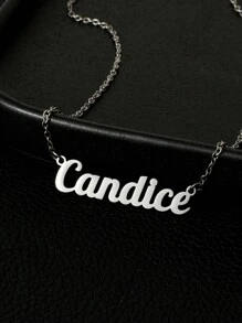 Collier personnalisé avec nom, chaîne en acier inoxydable couleur or personnalisable, convient aux hommes et aux femmes, cadeau unique et idéal pour petite amie, mère, famille. Coloré, vintage, simple, unisexe, décontracté, mignon, personnalisé, unique, cadeau idéal pour lui, cadeau idéal pour elle, elle, petit ami, petite amie, père, mère, famille, amis, pour anniversaires, pour graduations, pour le bal de promo, pour fêtes